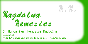 magdolna nemcsics business card